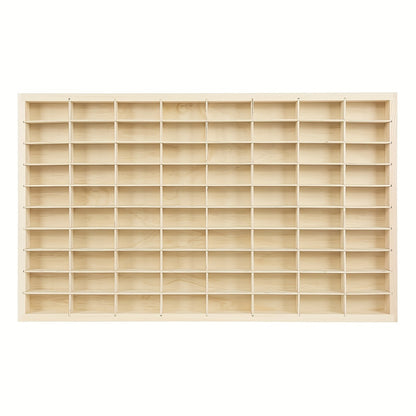 Diecast Car Display Case 80-Slot Wall Mounted Wood 1:64 Scale No-Drill Car Model Organizer Showcase for Hot Wheels Matchbox Alloy Diecast Cars Living Room Bedroom Garage Decor Collectors Wall Storage