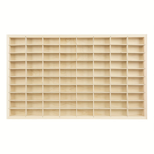 Diecast Car Display Case 80-Slot Wall Mounted Wood 1:64 Scale No-Drill Car Model Organizer Showcase for Hot Wheels Matchbox Alloy Diecast Cars Living Room Bedroom Garage Decor Collectors Wall Storage