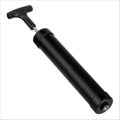 Portable Ball Pump Kit 8 Inch – Manual Air Pump with 5 Needles, Nozzle & Extension Hose for Basketball, Soccer, Football, Volleyball & Rugby – Compact Sports Ball Inflator, Black