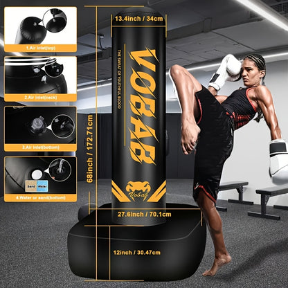 70-Inch Freestanding Punching Bag with Stand for Adults – MMA, Muay Thai, Karate & Boxing Training, Men & Women