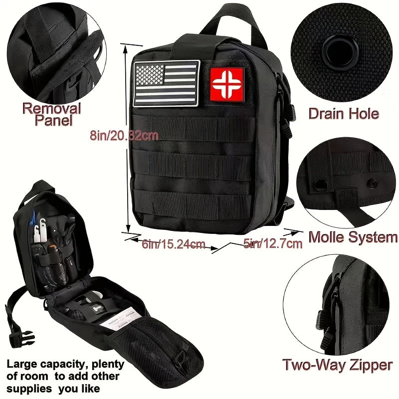 Survival Kit 160-in-1 Professional Emergency Gear with MOLLE Tactical Bag for Camping Hiking Hunting Outdoor Adventure Men