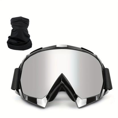 Ski Goggles Set with Black Headband – TPU Frame PC Lens Mirror Coating, Thick Foam Pad, Adjustable Strap, 28+ Color Styles, Adult Snow Goggles for Skiing & Snowboarding, Great Gift