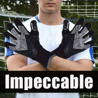 Silicone Grip Goalkeeper Gloves with Superior Traction - Available in 6 Colors & 5 Sizes, Professional Soccer & Rugby Goalie Gloves for Men Women Youth, High-Performance Finger Protection Sports Gloves