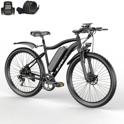 Adult Electric Mountain Bike G73 500W-740W Motor 48V 13Ah Detachable Battery 20MPH 45-Mile Range Front Fork Suspension for Trail Commuting