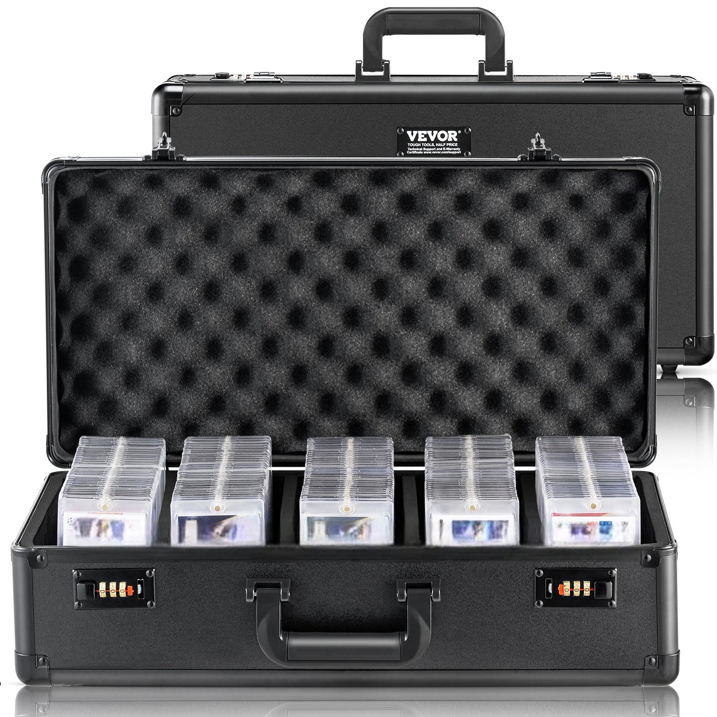 PSA Graded Card Storage Box 5-Slot Aluminum Case Combination Lock