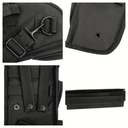 Tactical Shotgun Holster with MOLLE System – 19" 600D Oxford Cloth, Adjustable Strap & Shell Loops, Lightweight Hunting & Shooting Scabbard for Tactical Vests, Belts & Packs