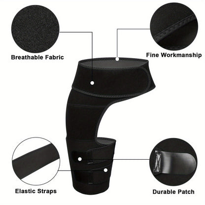 Groin Support Wrap & Thigh Compression Brace for Men & Women – Adjustable Hip Joint Stabilizer for Sciatica, Hamstring & Groin Injury Recovery, Gym & Sports Use
