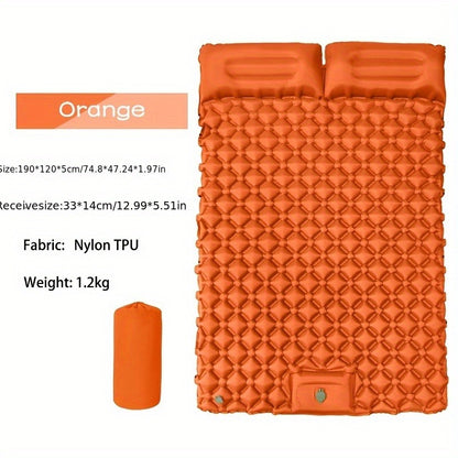 Camping Sleeping Pad Inflatable & Self-Inflating – Ultralight TPU Nylon Mat with Built-In Pump, Single & Double Size for Backpacking, Hiking, Travel