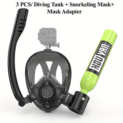 Aluminum Alloy Mini Diving Tank 0.5L – Portable Scuba Oxygen Cylinder with Regulator for Underwater Photography Snorkeling Recreation Leisure Diving Adults