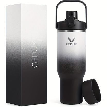 Insulated Water Bottle 32oz 40oz Stainless Steel Leak-Proof Sports Water Bottle with Handle Matte Finish Vacuum Thermos for Gym Hiking Camping Office Travel