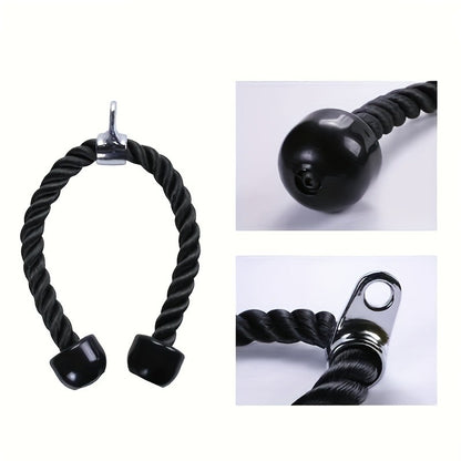 Tricep Rope Cable Attachment 27.5" – Heavy Duty Push Pull Down Rope for Strength Training, Gym & Home Workout, Arm Muscle Builder for Men Women