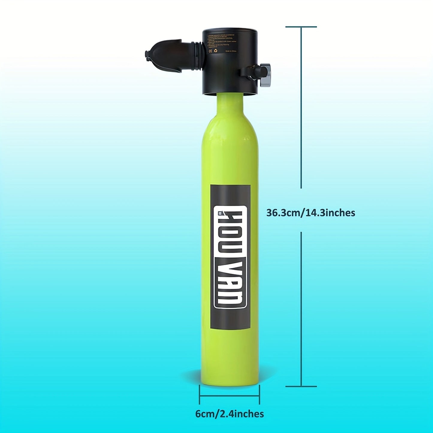 Mini Scuba Tank Set 0.5L – Reusable Diving Cylinder with Hand Pump, 3000PSI 200Bar, 35 Breaths Backup Air for Shallow Water Diving Reef Exploration Rescue