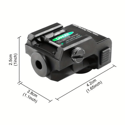 Compact Green Laser Sight Magnetic USB Charging Ambidextrous Low Profile 20mm Picatinny Rail for Handgun Pistol Airgun 150-300m Range PA66 Nylon
