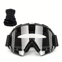 Black frame with clear lenses and headband