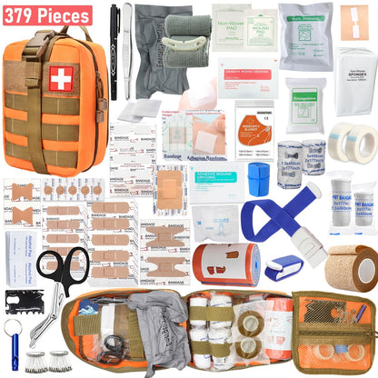 379-Piece First Aid Kit – Complete Emergency Safety Supplies for Home, Outdoor Hiking, Camping & Survival