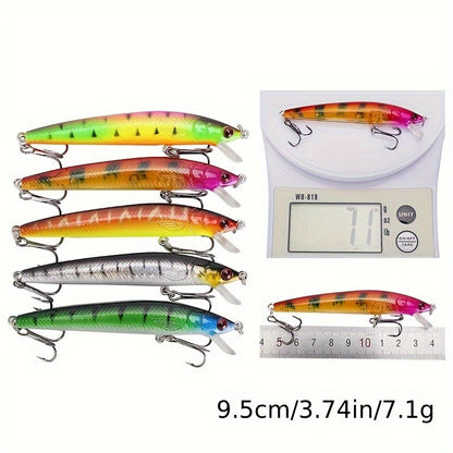 Minnow Fishing Lures Set 43pcs – Plastic Crankbait Hard Baits for Freshwater & Saltwater Angling