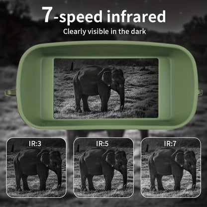 2.5K Night Vision Binoculars – Camo Infrared Goggles with 6X Zoom, 3" HD Screen, 7-Speed IR, 2000mAh Battery & Video Recording for Hunting Wildlife Security