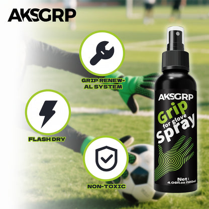 Goalkeeper Glove Grip Spray – Anti-Slip Adhesive Formula for Adult Soccer Goalies | 30ml / 50ml / 120ml