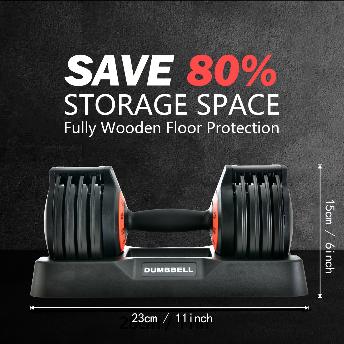 Adjustable Dumbbell Set 55 lbs Pair – Quick-Change Weight System with Storage Tray, Heavy-Duty Home Gym Equipment for Men & Women, Full Body Strength Training, Upper Lower Total Body Workout, Single Dumbbell Also Available