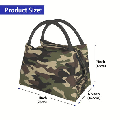 Insulated Lunch Bag Reusable Polyester Tote 11x6.5x7 In – Leakproof Thermal Cooler Bag for Work, Office, School, Camping, Picnic & Beach, Lightweight & Durable Everyday Lunch Carrier for Men & Women