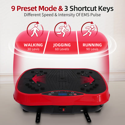 Vibration Plate Exercise Machine 120 Speed Levels – 5 Resistance Bands, LCD Display, Remote Control, 3 Workout Programs – Full Body Shaker for Weight Loss & Fat Burning, Women & Men
