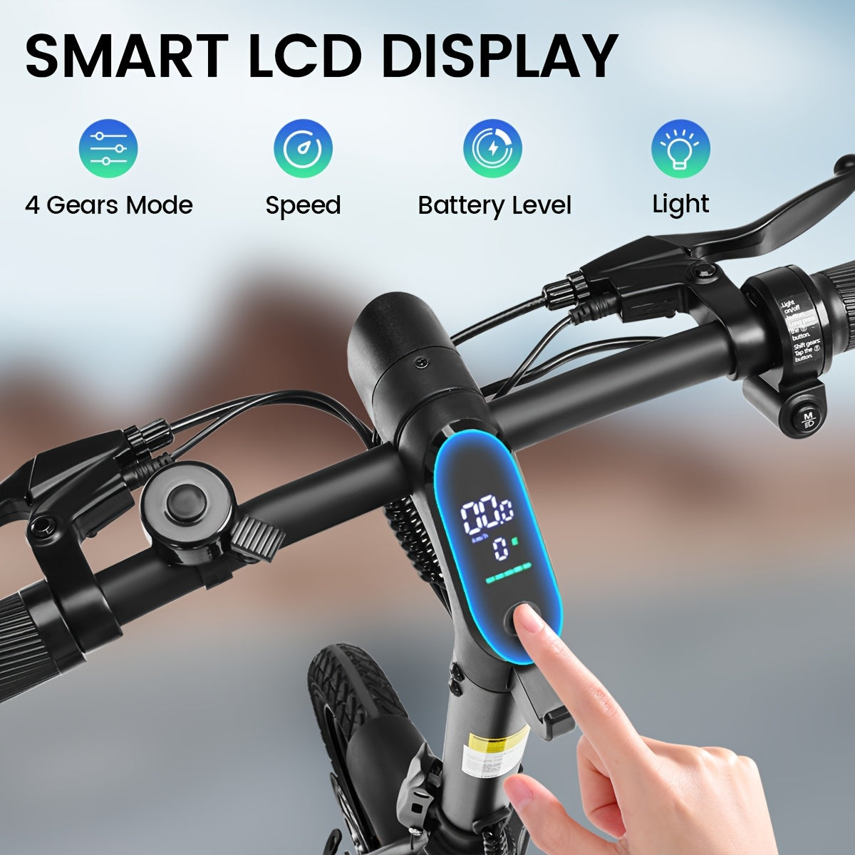 Folding Electric Bike 500W for Adults – 19.9MPH 25-Mile Range Commuter E-Bike with 36V 7.8Ah Removable Battery, LCD Display, Multi-Shock Absorption & Lightweight Durable Frame