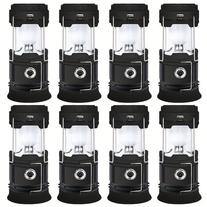 Collapsible Camping Lantern Rechargeable Bulk Set – Foldable USB LED Pendant Light for Camping, Power Outages & Emergency Survival, 4/8pcs Value Pack