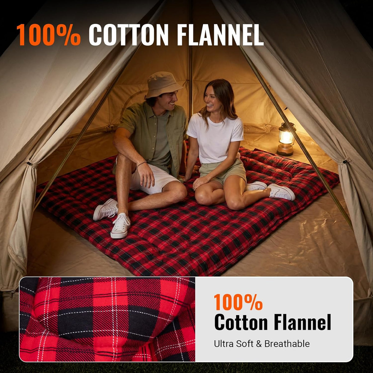 Wide Flannel Camping Sleeping Bag source view 55