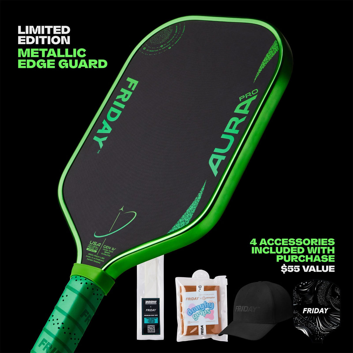 Pickleball Paddle Elongated / Metallic Terra Kit option