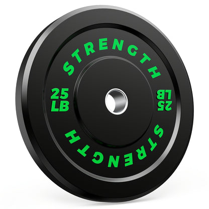 Bumper Plates – Rubber Olympic Weight Plates 10–45 lbs, 2-Inch Steel Center Ring, for Strength Training & Weightlifting, Home Gym Barbell Discs