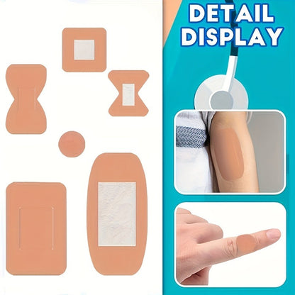 Adhesive Bandages 360pcs Assorted Flexible Fabric – Breathable PE Elastic Cloth Strips for Fingertip & Knuckle Wound Care, First Aid Bandage Set in 8 or 12 Styles
