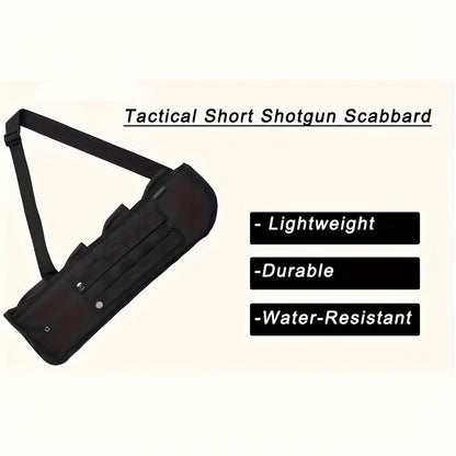 Tactical Shotgun Holster with MOLLE System – 19" 600D Oxford Cloth, Adjustable Strap & Shell Loops, Lightweight Hunting & Shooting Scabbard for Tactical Vests, Belts & Packs