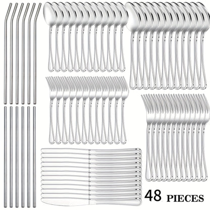 Stainless Steel Flatware Set – Vintage Royal Golden & Silver Silverware Set for 6, Rust-Resistant Dishwasher Safe Cutlery with Forks, Spoons & Knives – Available in 30 / 48 / 60 / 84 Piece Sets