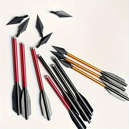 Broadhead Mini Crossbow Bolts 6pcs | 6.7 Inch Aluminum Alloy Archery Arrows with Sharp Tips for 50-80 Lbs Mini Crossbow – Multiple Colors for Adult Shooting, Hunting & Target Practice