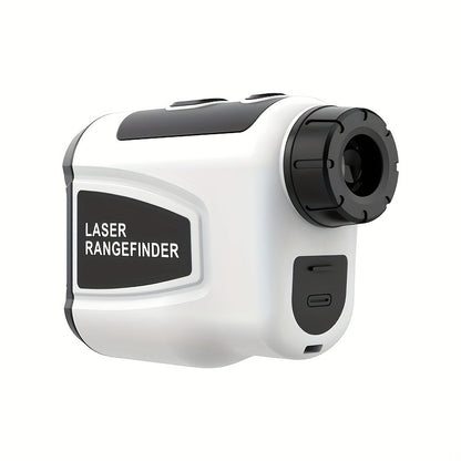 Golf Laser Rangefinder 1200 Yards Slope Compensation 6X Magnification Flag Lock HD Rechargeable USB Charging Anti-Vibration High Precision Quick Positioning White Stylish Design