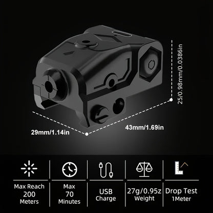 Green Laser Sight USB-C Rechargeable - Picatinny Rail Dot Sight with Vibration-Resistant Lock, 532nm Class IIIA, for Hunting, Competition & Tactical Use