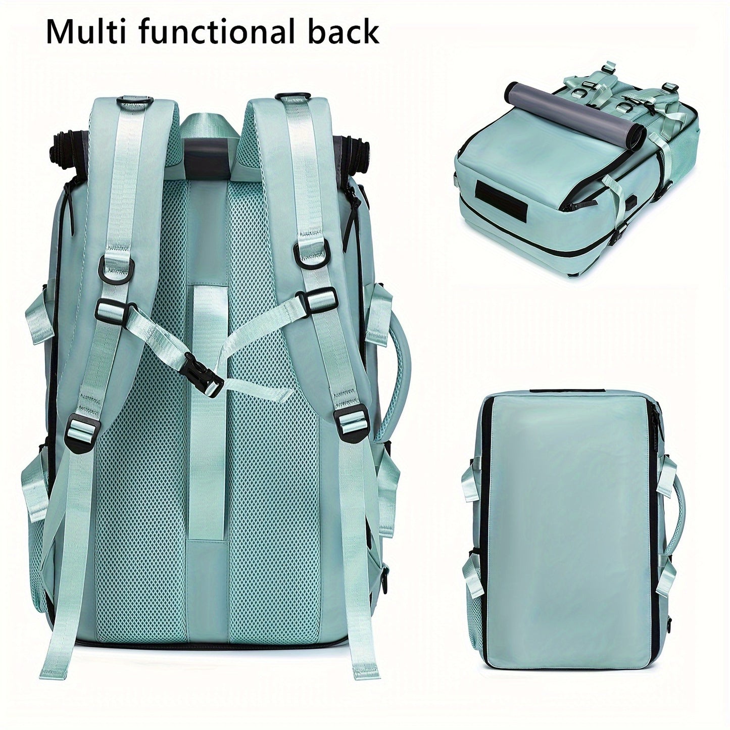 Large Capacity Laptop Backpack with Shoe Compartment & USB Charging Port – Waterproof Soft Shell Daypack for Men & Women, Multi-Functional Travel Rucksack for Business, College & Daily Commute, Multiple Colors Available