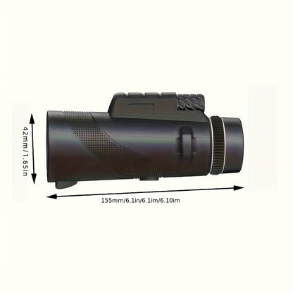 High Power Monocular Telescope with Smartphone Adapter and Tripod, BAK4 Prism HD Monocular for Bird Watching Wildlife Viewing Hiking Camping, Waterproof Compact Scope for Adults and Kids