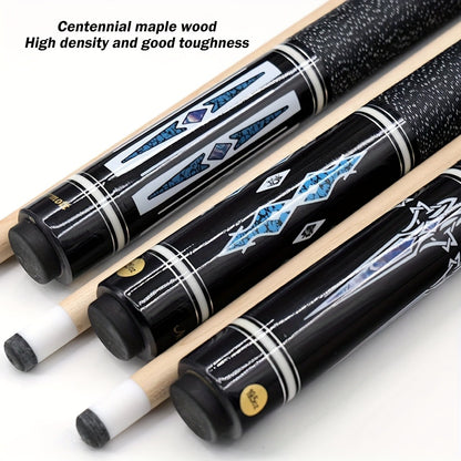 2-Piece Pool Cue 58 Inch – Grade A Canadian Maple, 12.5mm Low Deflection Shaft, Multi-Layer Leather Tip, Irish Linen Wrap – Professional Billiard Stick for Players