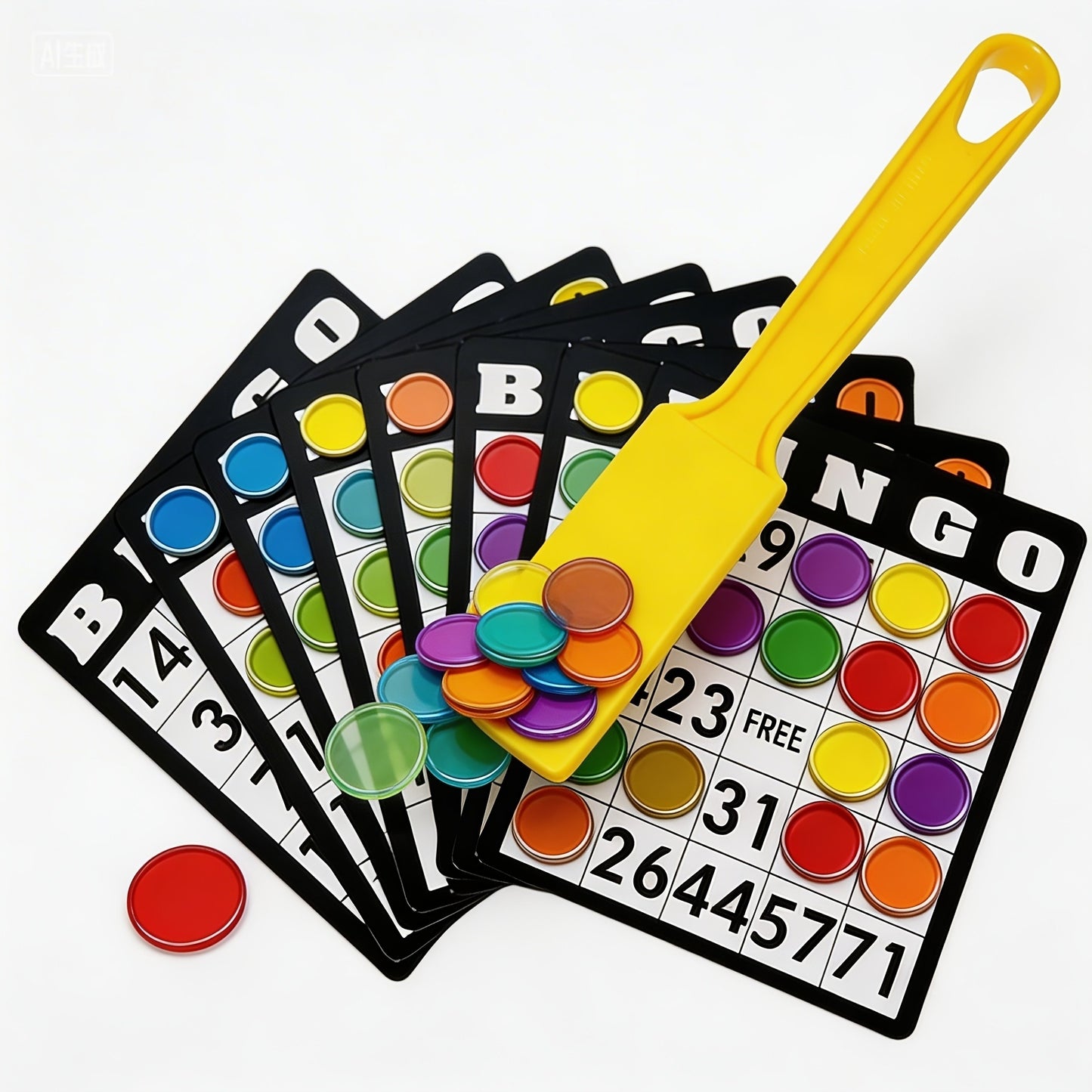 Bingo Cage Machine Set with Wand Manual Lottery Ball Spinner for Party Game Night Halloween Christmas