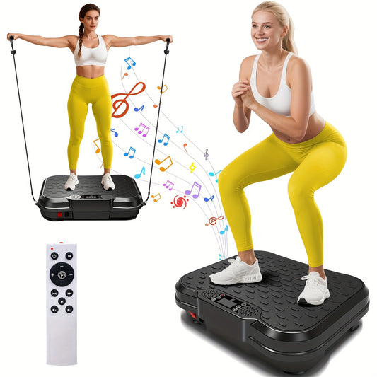 Vibration Plate Exercise Machine 2025 Upgraded – 400 lb Capacity, LED Touch Screen & Remote Control, 9 Preset Programs, Multiple Speed Levels, Whole Body Vibration Trainer for Home Gym Fitness, No Battery Required