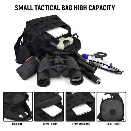 Tactical Sling Backpack Lightweight Military Shoulder Bag – Cycling, Sports, Travel & Daily Use, Zipper Closure, Available in Green, Black, Khaki, Desert, Grey & Jungle Camo