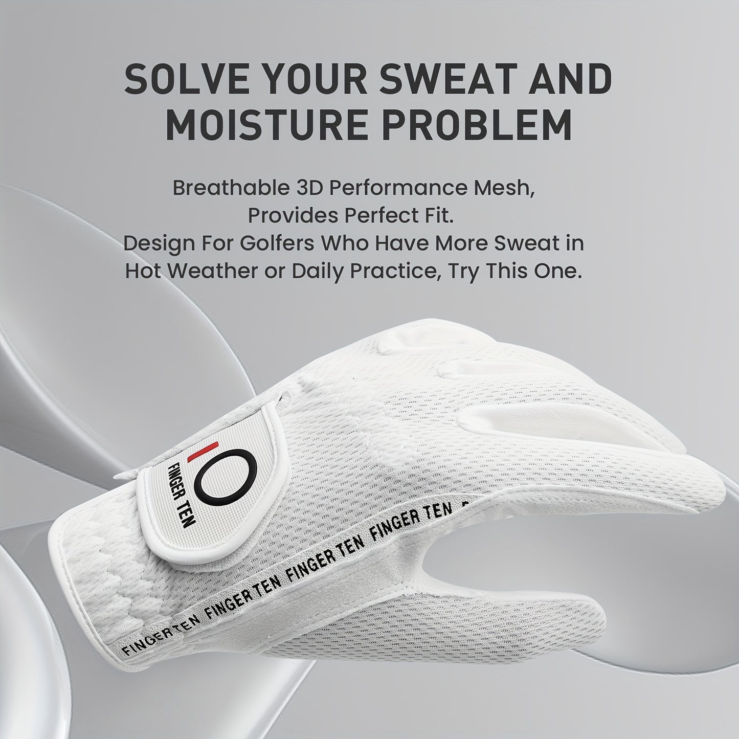 Wet Weather Golf Gloves Rain Grip 3-Pack for Men | Breathable Water-Resistant Golf Gloves for Left & Right Hand – Durable Comfortable Fit in Hot & Wet Conditions (Black, Gray, White | S–3XL)