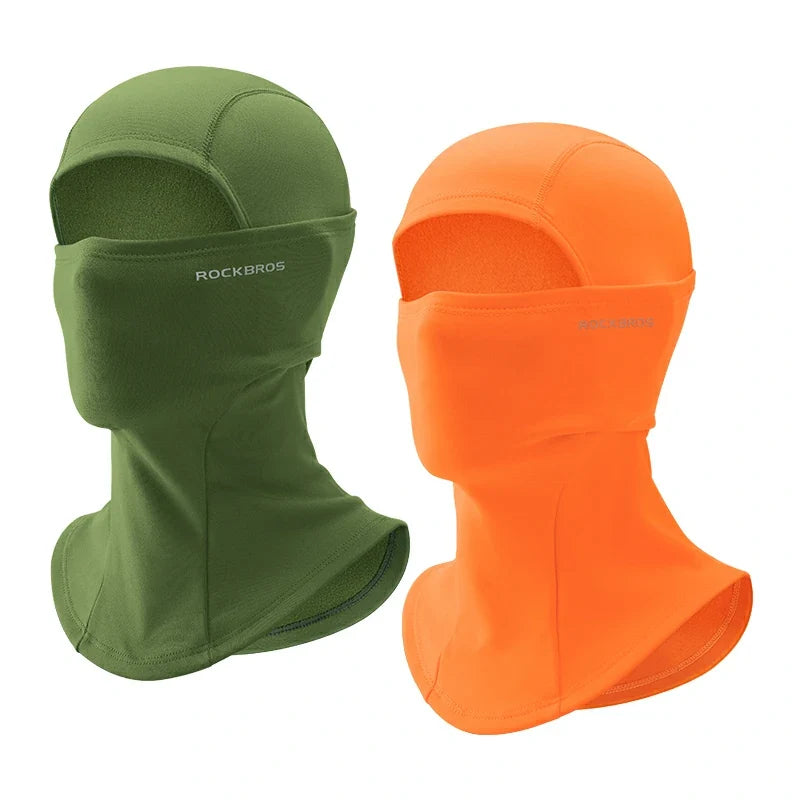 Balaclava Mask Deep-Green / Orange2 option