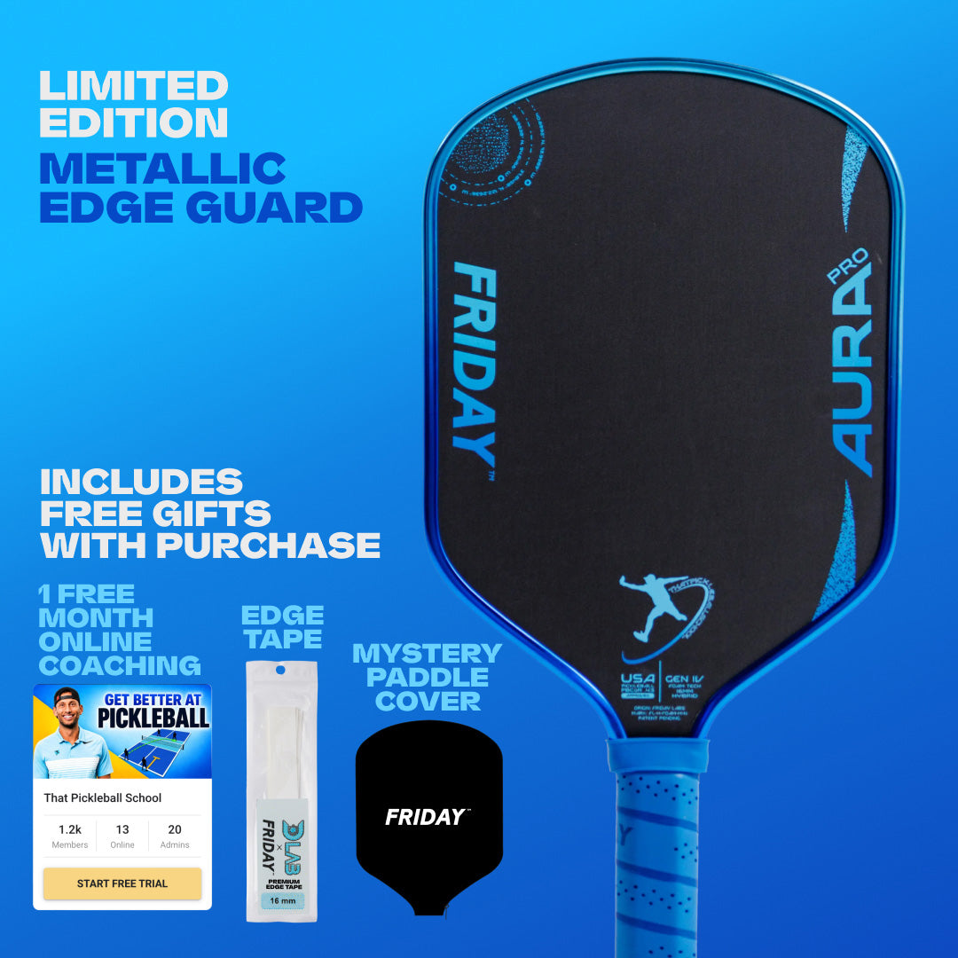 Pickleball Paddle Hybrid / Metallic Cobalt TPS Kit option