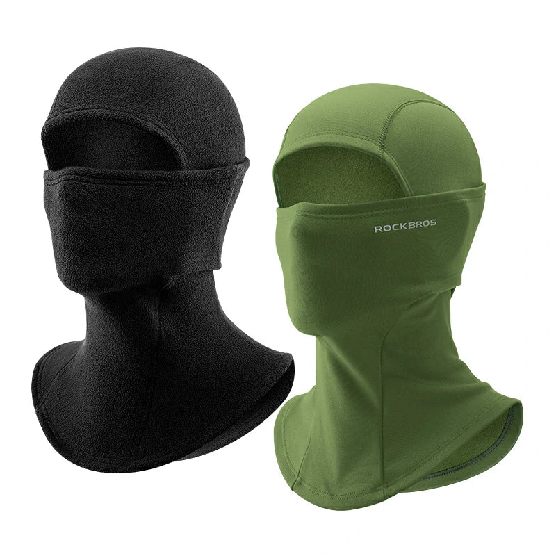 Balaclava Mask Deep-Green / Thick-fleece-Black2 option