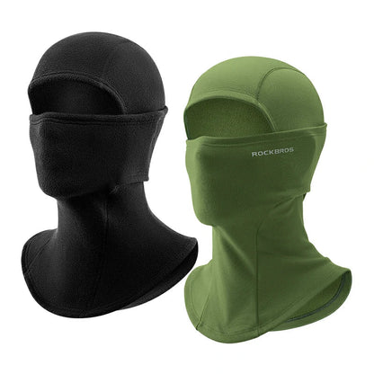 Balaclava Mask Deep-Green / Thick-fleece-Black2 option
