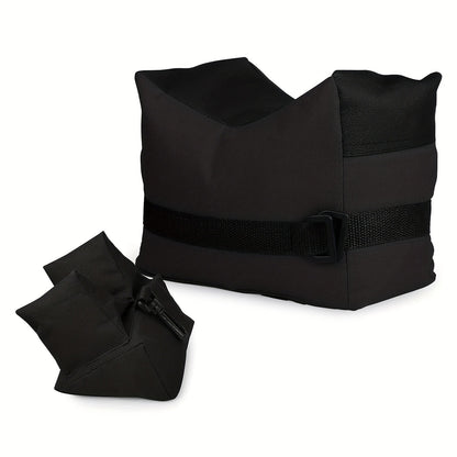 Shooting Rest Sandbag Bags Front & Rear Support Stand Holders for Rifle Gun Shotgun Bench Rest Target Sports Hunting Photography Unfilled Tactical Shooting Bag Set