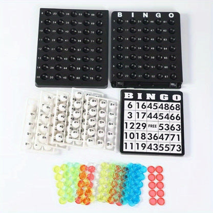 Bingo Game Set Metal Cage Lottery Machine Vintage Desktop Bingo Caller Kit for Family Game Night Party Adults Kids Birthday Holiday Gathering