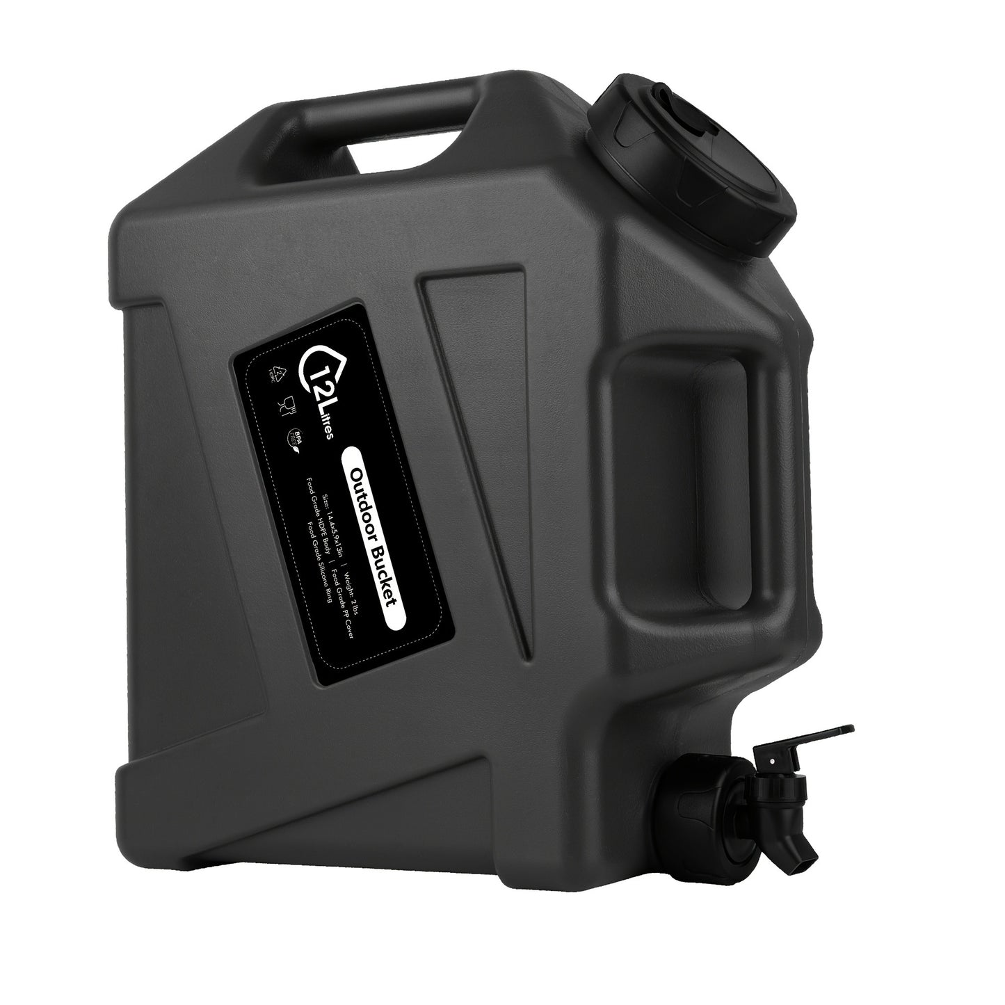 Water Storage Container with Spigot 2 Handles BPA Free PVC Collapsible Water Jug for Camping Outdoor RV Hiking Emergency Survival Portable Water Tank 3.2Gal 5Gal 2.6Gal Multi-Color Options
